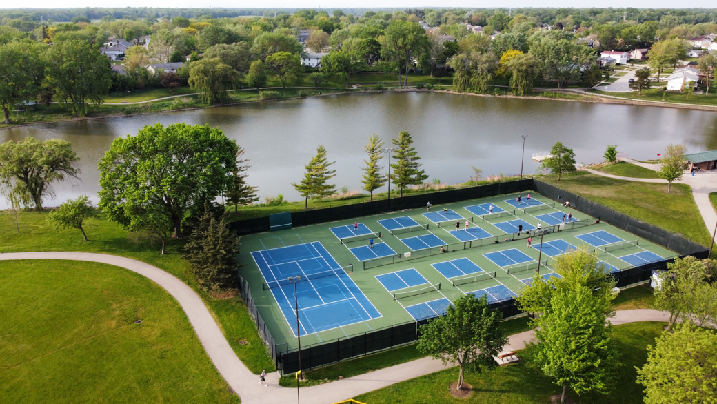 Pickleball courts at Fabbrini Park (formerly Highpoint Park) Hoffman