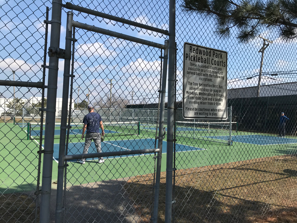 Pickleball courts at Redwood Park Troy, MI