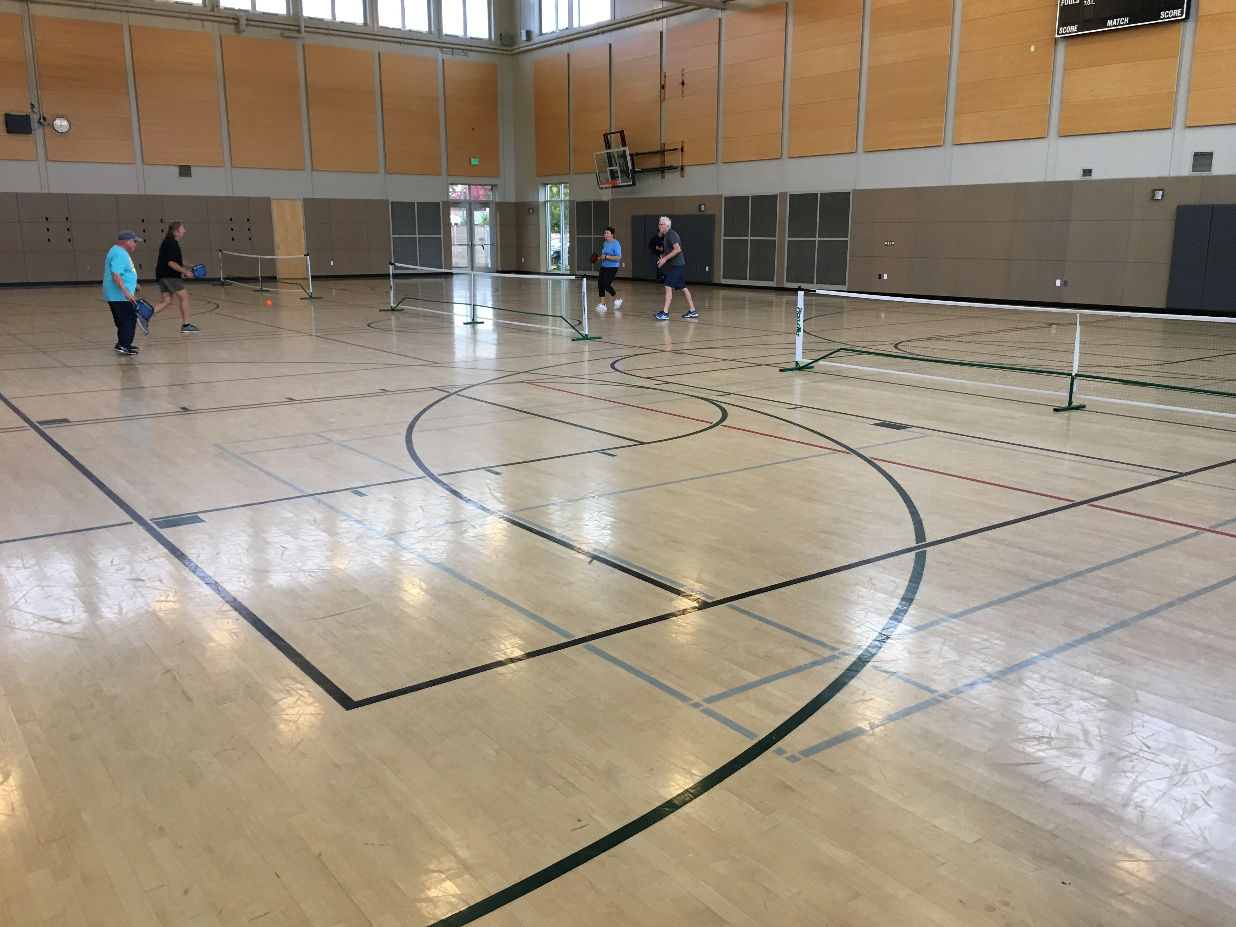 Pickleball courts at Les Gove Park Gymnasium Auburn, WA