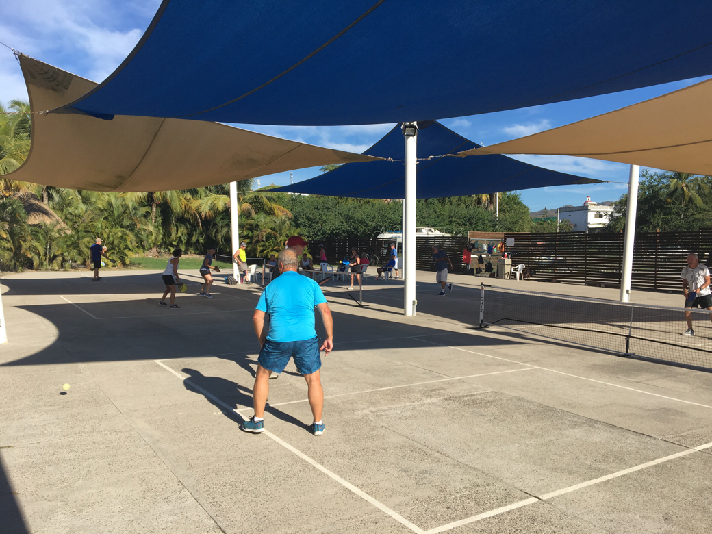 Pickleball courts at La Cruz de Huanacaxtle, Mexico La Cruz de