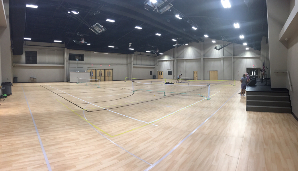 Pickleball courts at Genesis CenterFirst Presbyterian Church Lake