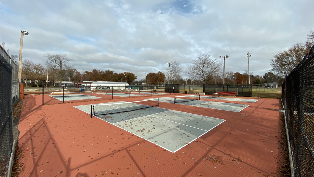 Pickleball courts at Black Diamond Pickleball Complex Marion, IL