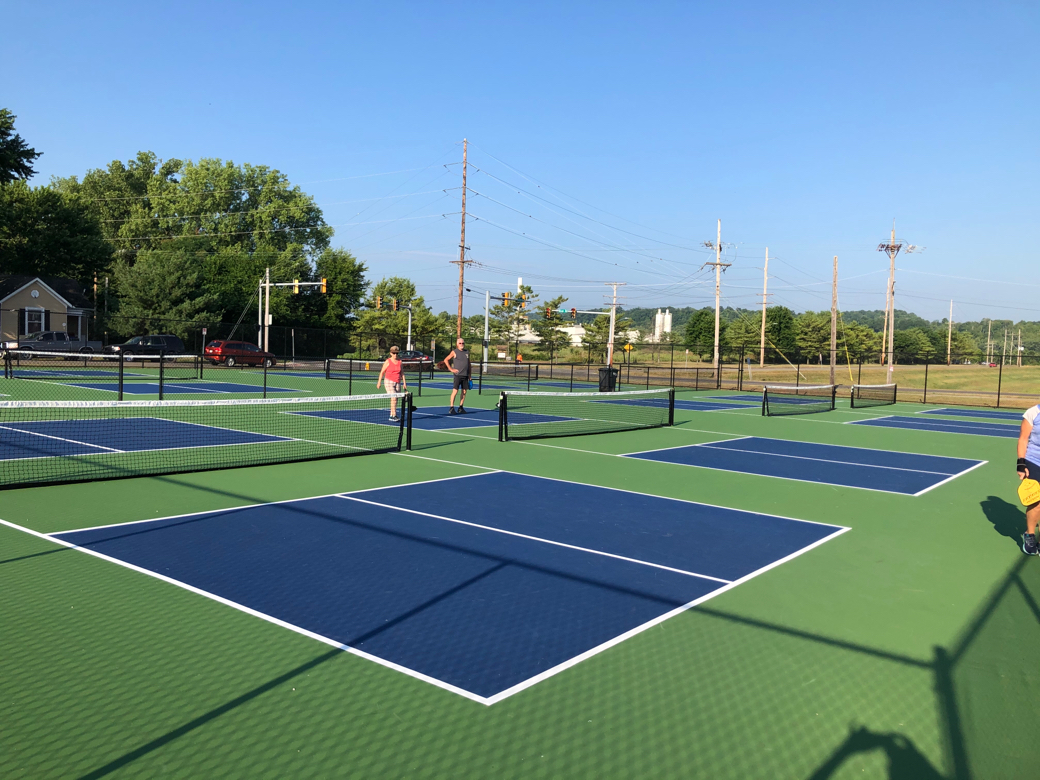Pickleball courts at Hamilton Pickleball at Officer Bob Gentry Park